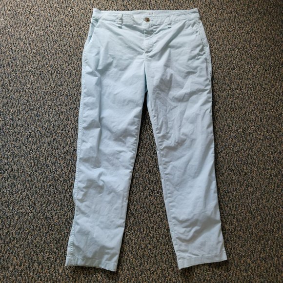 Gap for Good Pale Blue Women's Girlfriend Khaki's Size 8 - Picture 2 of 9